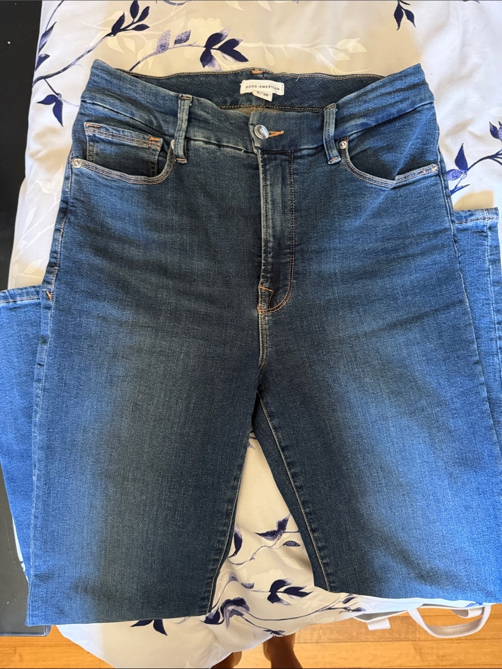 Good American Dark Blue High-Rise Skinny Jeans